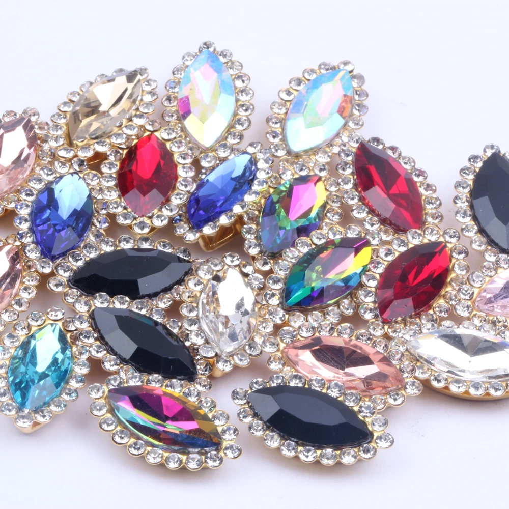 Flatback Claw Rhinestones Many Colors 30pcs Sewing Marquise Tear Shiny Crystals Stones Gold Base Sewing Stones DIY Clothes Bags
Flatback Claw Rhinestones Many Colors 30pcs Sewing Marquise Tear Shiny Crystals Stones Gold Base Sewing Stones DIY Clothes Bags