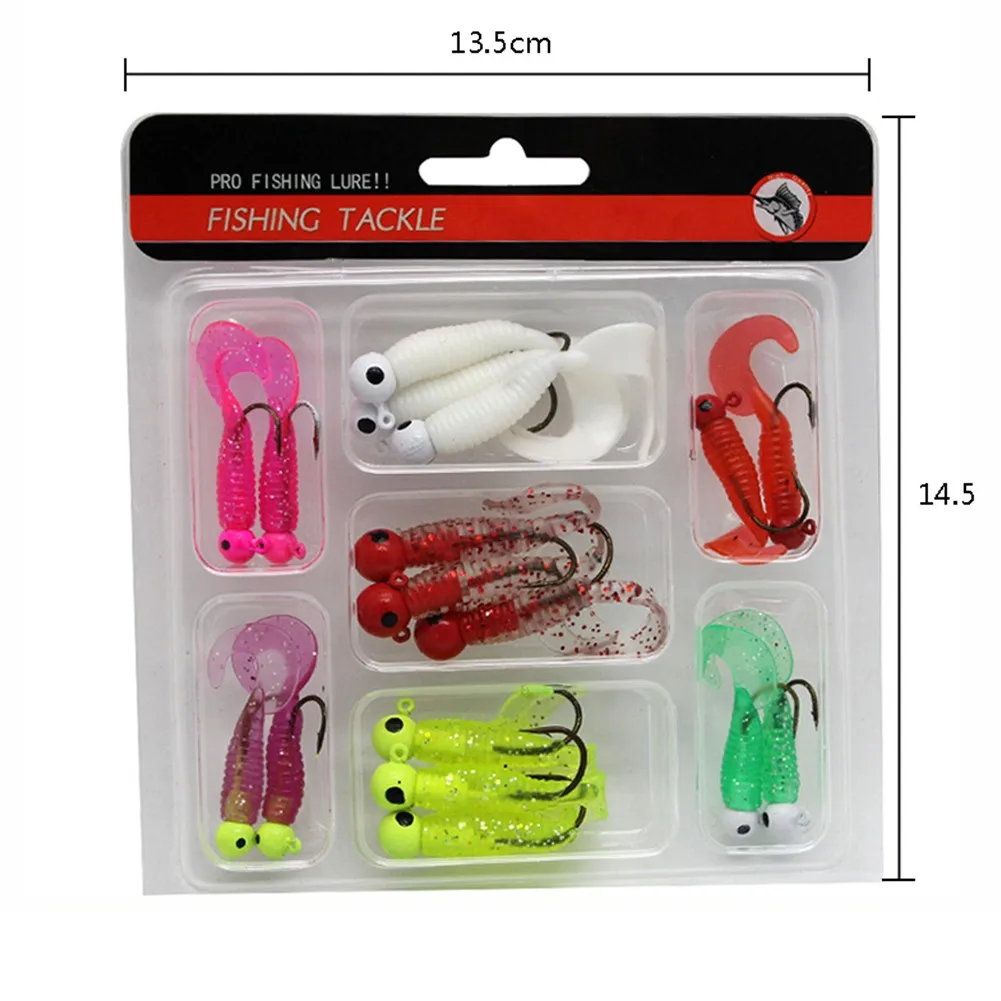 17pcs Mixed Fishing Lure Set Kit Soft Worm Bait Head Jig Hooks Sea Fishing Accessories For Beginners Iscas Pesca Fish Tackle
17pcs Mixed Fishing Lure Set Kit Soft Worm Bait Head Jig Hooks Sea Fishing Accessories For Beginners Iscas Pesca Fish Tackle