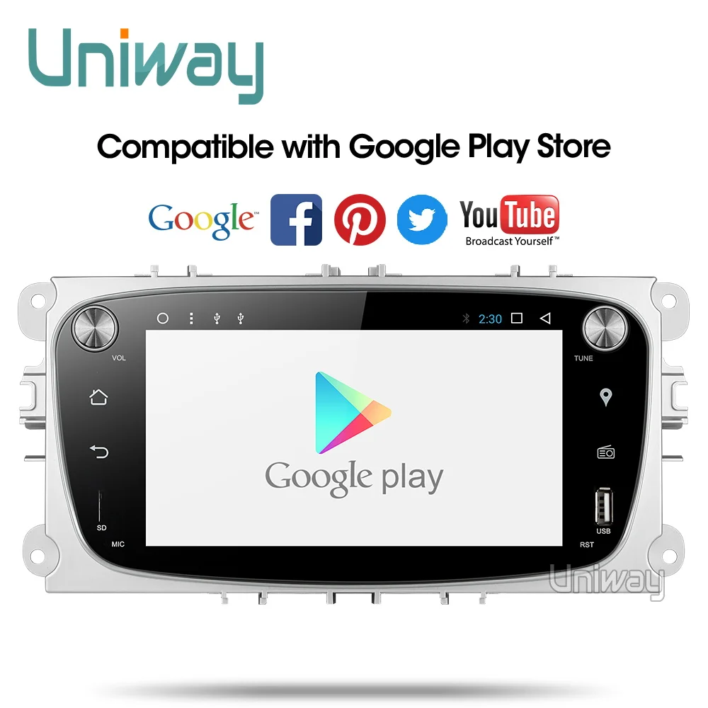 Uniway ALFKS7071 2G + 32G android 8 1 автомобильный dvd для focus ford mondeo kuga S MAX C MAXcar радио|car dvd|car