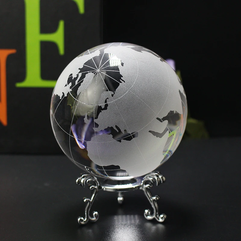 Классический кристальный мировой шар фэн-шуй декоративный глобус для офиса и дома, подарок из стекла, модель Земли.