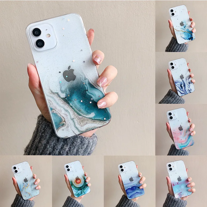 Luxury Star Glitter Marble Phone Case For iPhone 11 12 Pro Max X XS Max XR 8 7 Plus Transparent Back Cover
Luxury Star Glitter Marble Phone Case For iPhone 11 12 Pro Max X XS Max XR 8 7 Plus Transparent Back Cover