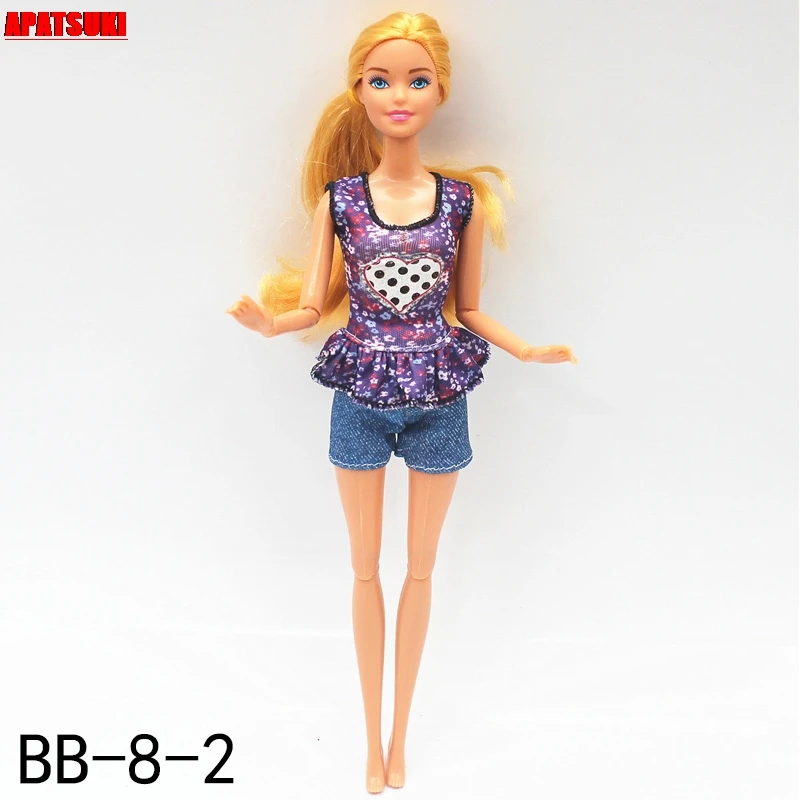 Purple Ruffle Fashion Doll Clothes For Barbie Doll Outfits Set Top Shirt Denim Crop Shorts 1/6 Dolls Accessories Kids Toys
Purple Ruffle Fashion Doll Clothes For Barbie Doll Outfits Set Top Shirt Denim Crop Shorts 1/6 Dolls Accessories Kids Toys