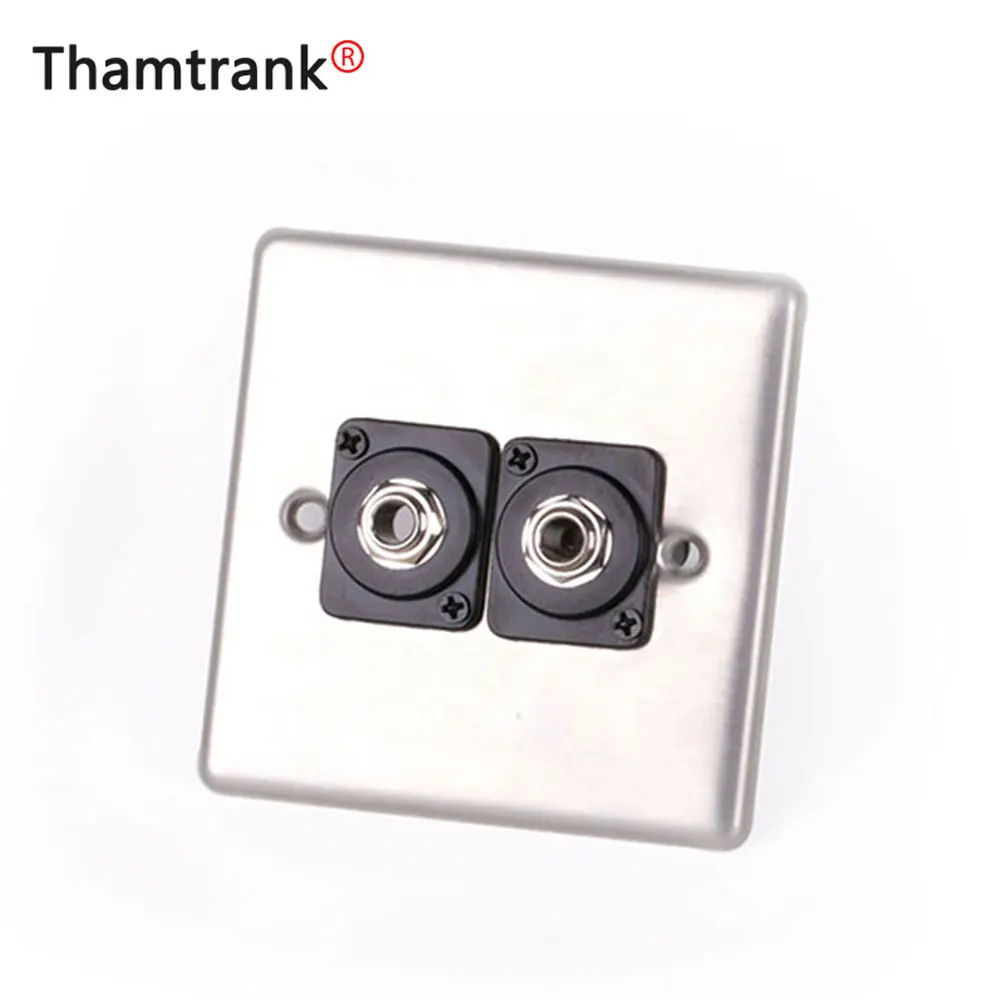 4Set Wall Plate 2-Gang with AVS 6.35mm Female Socket 89*89mm Stainless Steel Metal Corrosive Resistant Cover Silver Connector
4Set Wall Plate 2-Gang with AVS 6.35mm Female Socket 89*89mm Stainless Steel Metal Corrosive Resistant Cover Silver Connector