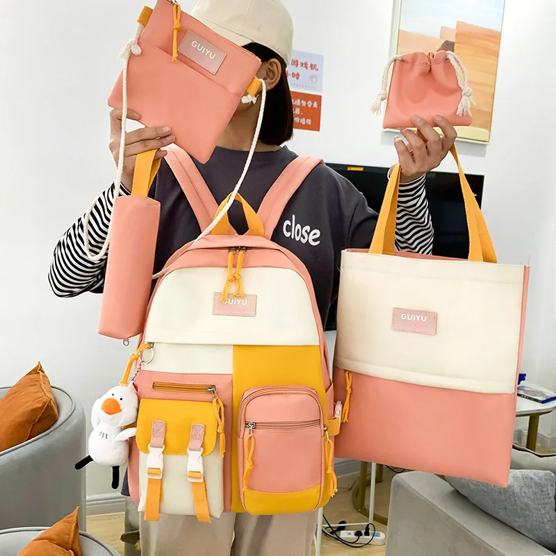 Emerald Schoolbag Female Korean Version Of The Contrast Color Oxford Cloth Large-Capacity Backpack Ins Campus Backpack
Emerald Schoolbag Female Korean Version Of The Contrast Color Oxford Cloth Large-Capacity Backpack Ins Campus Backpack