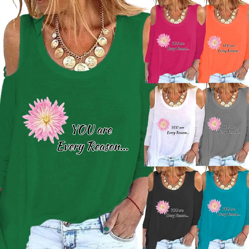 Women Fashion Loose Long Sleeved Round Neck Printed T-shirt Spring and Autumn Casual Off Shoulder Ladies Tops Blouses Plus Size
Women Fashion Loose Long Sleeved Round Neck Printed T-shirt Spring and Autumn Casual Off Shoulder Ladies Tops Blouses Plus Size
