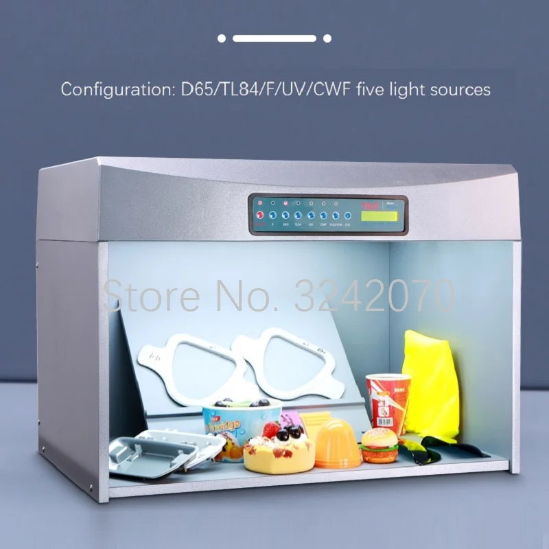 International Standard Five-light Sources Color Light Box D65 TL84 UV F CWF Fabric Textile LED Mixing Paint Printing Dyes
International Standard Five-light Sources Color Light Box D65 TL84 UV F CWF Fabric Textile LED Mixing Paint Printing Dyes