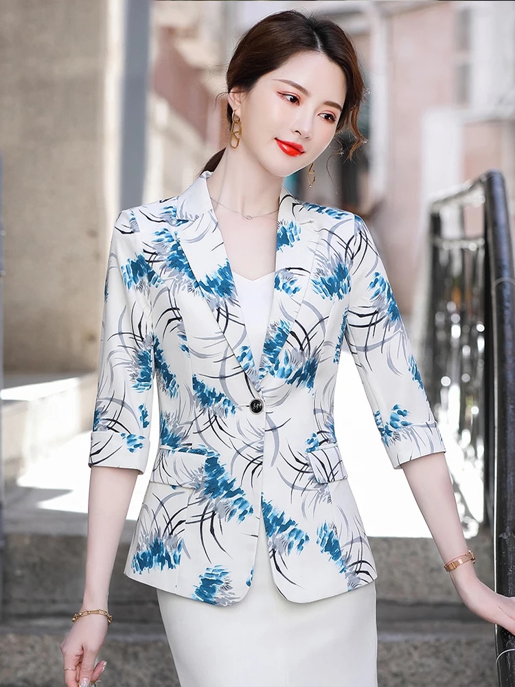 Printed Blazer Jacket Women 2021 Spring Summer New Korean Fashion Slim Temperament Short Casual Suit
Printed Blazer Jacket Women 2021 Spring Summer New Korean Fashion Slim Temperament Short Casual Suit
