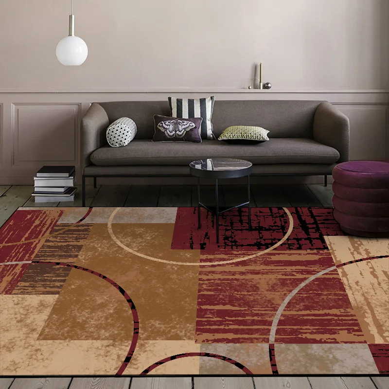 Stylish modern Nordic red-brown arc square geometric stitching living room bedroom kitchen bedside carpet mat
Stylish modern Nordic red-brown arc square geometric stitching living room bedroom kitchen bedside carpet mat