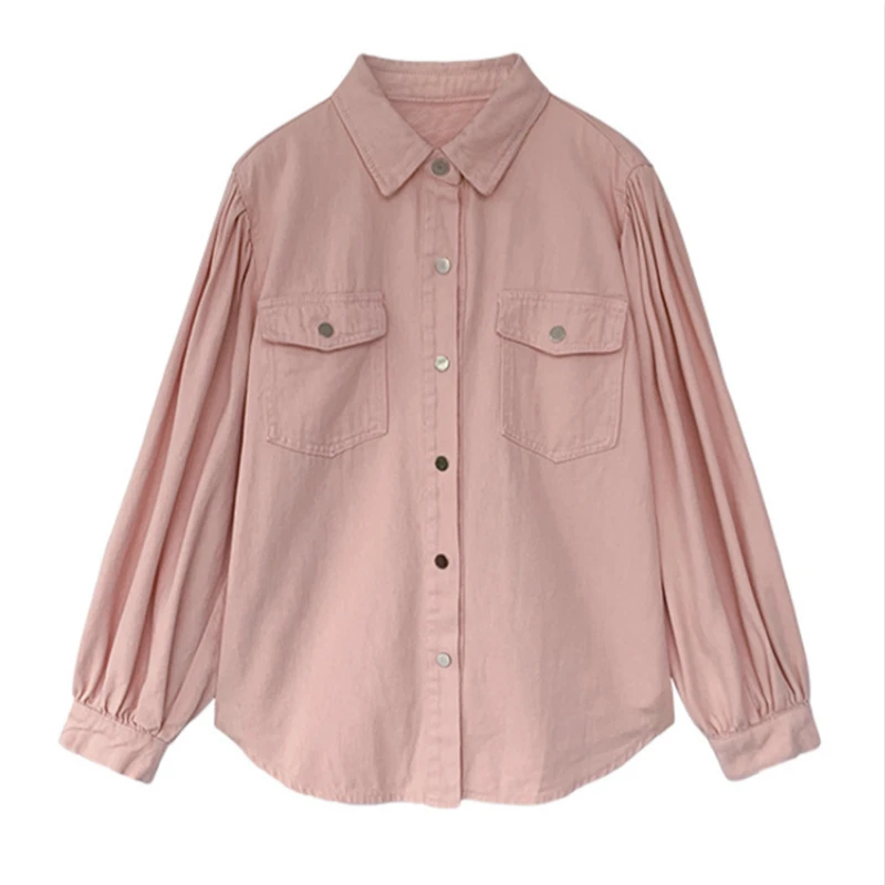 GOOHOJIO women shirts and blouses Feminine Blouse Top Long Sleeve Casual pocket Turn-down Collar Harajuku Women Loose Blouses
GOOHOJIO women shirts and blouses Feminine Blouse Top Long Sleeve Casual pocket Turn-down Collar Harajuku Women Loose Blouses
