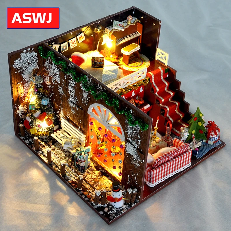 ANSHENG DIY Miniature Dollhouse Furniture Christmas Carnival Night Wooden Dolls House With LED Light Kits Gift Toys For Children
ANSHENG DIY Miniature Dollhouse Furniture Christmas Carnival Night Wooden Dolls House With LED Light Kits Gift Toys For Children