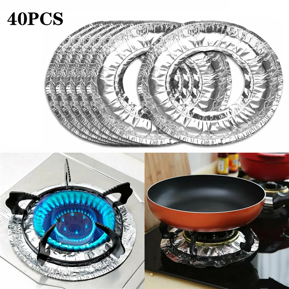 40pcs Aluminum Foil Circular Disposable Withstand Extremely High Temperatures Bib Liners Stove Covers Fit Onto Most Gas Ranges
40pcs Aluminum Foil Circular Disposable Withstand Extremely High Temperatures Bib Liners Stove Covers Fit Onto Most Gas Ranges