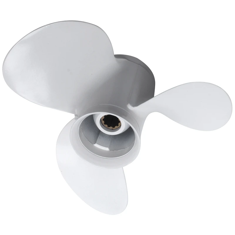 Marine Engine Outboard Propeller 664-45947-01-El 9 7/8 X 11 1/4 for Yamaha 20-30Hp Aluminum Alloy 3 Blade Black 10 Spline Tooth
Marine Engine Outboard Propeller 664-45947-01-El 9 7/8 X 11 1/4 for Yamaha 20-30Hp Aluminum Alloy 3 Blade Black 10 Spline Tooth