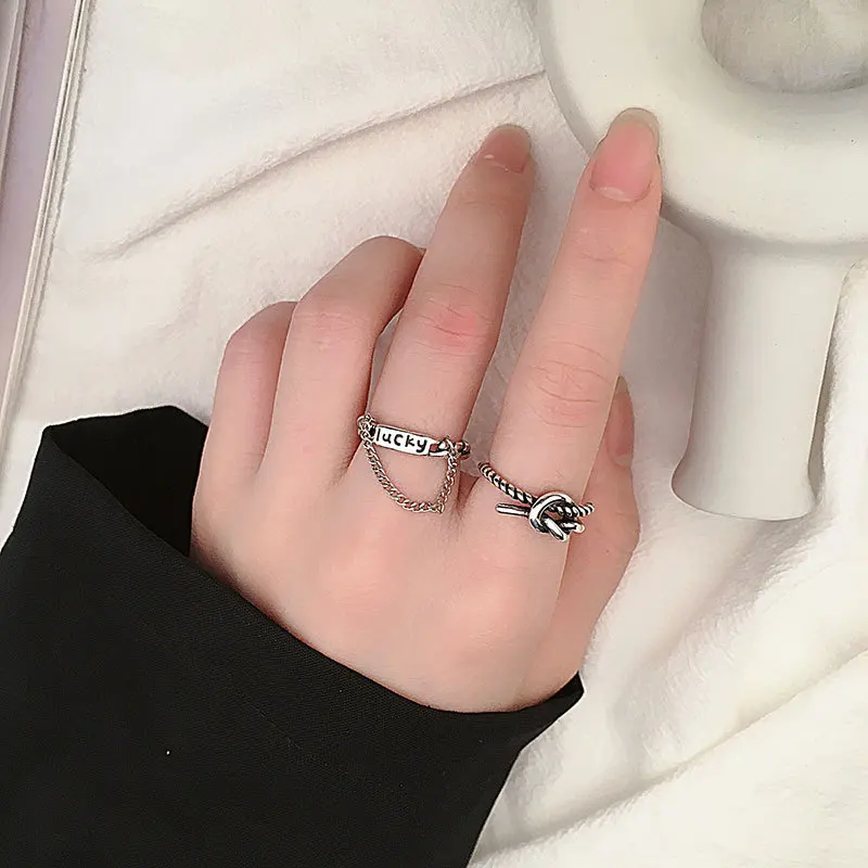 Retro Tassel Chain Ring Female Simple Letter Lucky Ring Couple Niche Design Open Ring Cross Men and Women Index Finger Jewelry
Retro Tassel Chain Ring Female Simple Letter Lucky Ring Couple Niche Design Open Ring Cross Men and Women Index Finger Jewelry