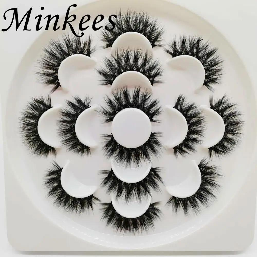 Minkees 7 пар 3D Искусственные норковые ресницы натуральные/толстые длинные для глаз
