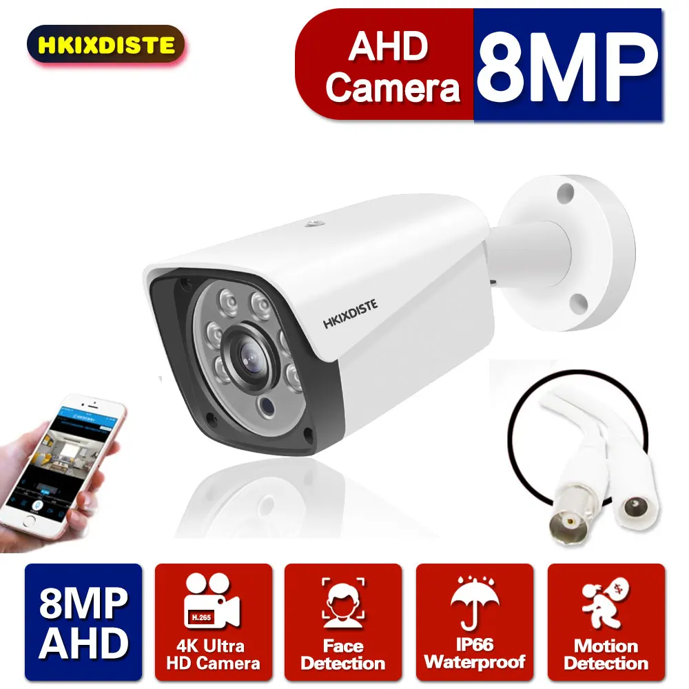 8MP AHD Camera Ultra HD Bullet Indoor/Outdoor Face Record AHD Camera CCTV Security Surveillance weatherproof Camera for Home
8MP AHD Camera Ultra HD Bullet Indoor/Outdoor Face Record AHD Camera CCTV Security Surveillance weatherproof Camera for Home