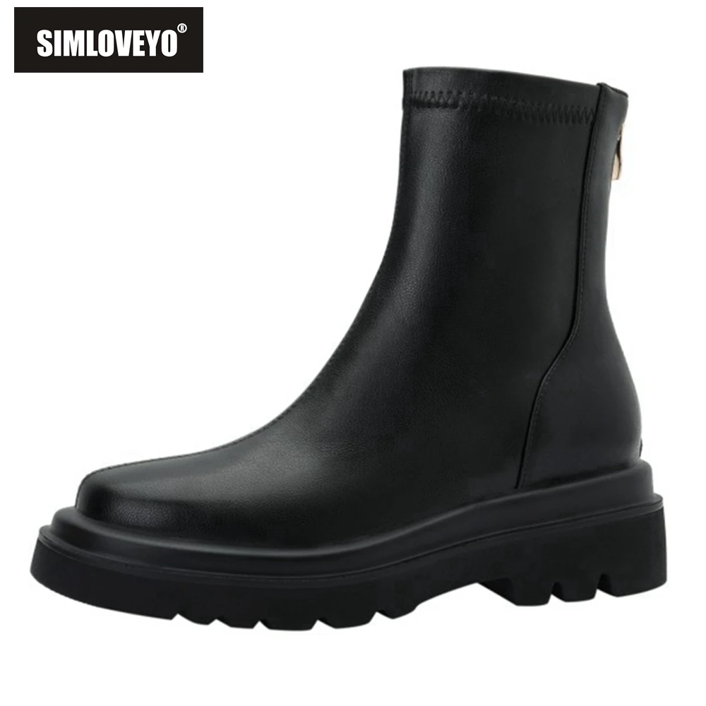 SIMLOVEYO 2021 New Designer Brand Ankle Boots Women Platform Stretchy Soft Leather Bootie Zip Low Heel Black White 33-4 S2428
SIMLOVEYO 2021 New Designer Brand Ankle Boots Women Platform Stretchy Soft Leather Bootie Zip Low Heel Black White 33-4 S2428