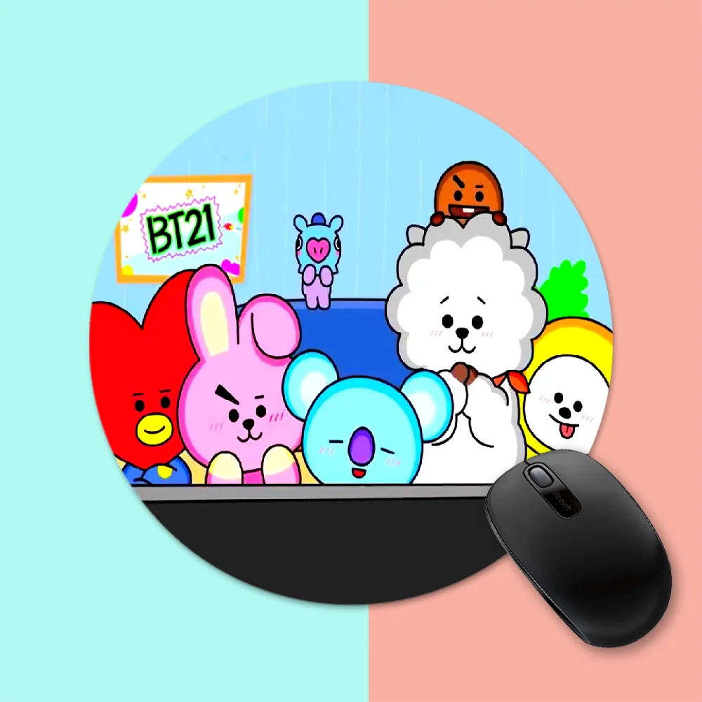 Cartoon KPOP BT21 Round Mouse Mat Gaming Mouse Pad For PC Laptop Notebook 20x20cm Gamer Desk Pad
Cartoon KPOP BT21 Round Mouse Mat Gaming Mouse Pad For PC Laptop Notebook 20x20cm Gamer Desk Pad