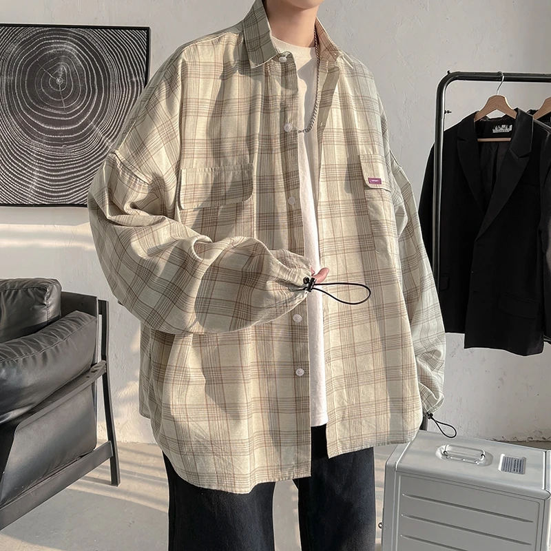 Korean Style Shirts Clothes Casual Loose Fashion Oversize Long Sleeve Plaid Streetwear Shirts Chemise Homme Men's Clothing DB60S
Korean Style Shirts Clothes Casual Loose Fashion Oversize Long Sleeve Plaid Streetwear Shirts Chemise Homme Men's Clothing DB60S