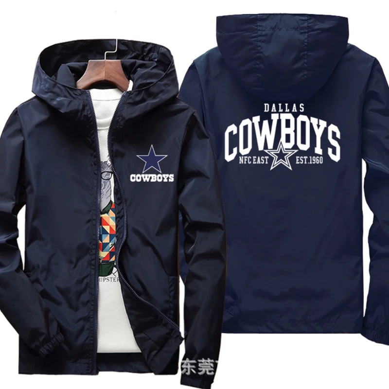 Dallas Cowboys Logo Spring Autumn Men's Hooded Jacket Casual Coat Male Zipper Fashion Windproof Long Sleeve Outdoor Jacket
Dallas Cowboys Logo Spring Autumn Men's Hooded Jacket Casual Coat Male Zipper Fashion Windproof Long Sleeve Outdoor Jacket