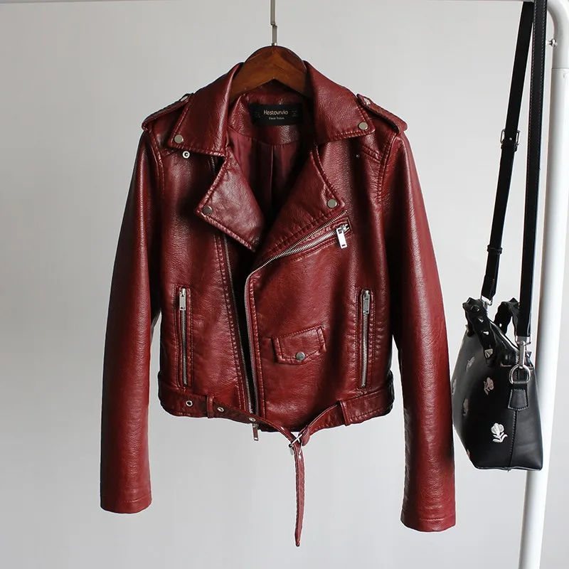 Fashion Leather Jacket Women 2023 Autumn Suit Collar Waist Short Long-Sleeve Zipper Slim Leather Coat Female Clothes Trend H1952
Fashion Leather Jacket Women 2023 Autumn Suit Collar Waist Short Long-Sleeve Zipper Slim Leather Coat Female Clothes Trend H1952