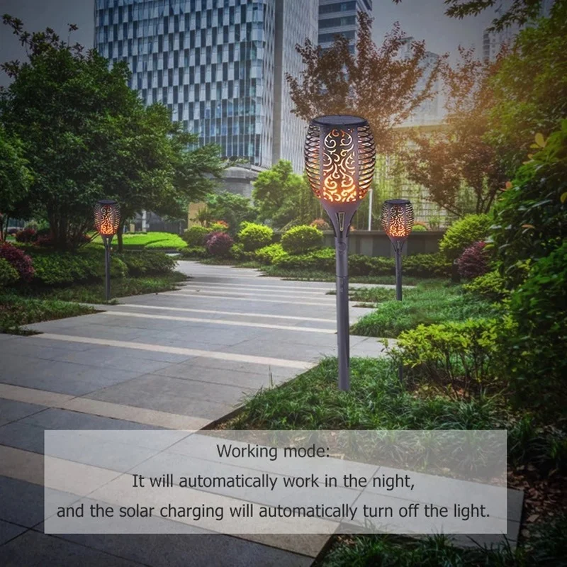 Solar Flame Torch Light Flickering Waterproof Garden Decor Landscape Lawn Lamp Path Lighting Jardin Solar Led Light Outdoor
Solar Flame Torch Light Flickering Waterproof Garden Decor Landscape Lawn Lamp Path Lighting Jardin Solar Led Light Outdoor