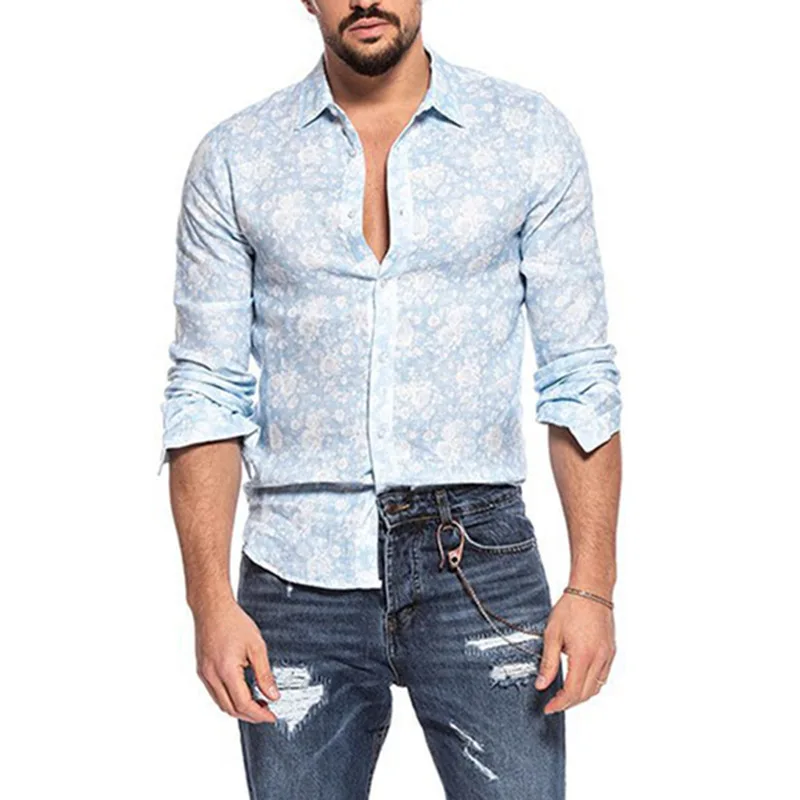 2021 New Men's Printed Lapel Shirt Spring Autumn Korean Version of The Trend of Youth Inside Outside Wear Long-sleeved Cardigan
2021 New Men's Printed Lapel Shirt Spring Autumn Korean Version of The Trend of Youth Inside Outside Wear Long-sleeved Cardigan