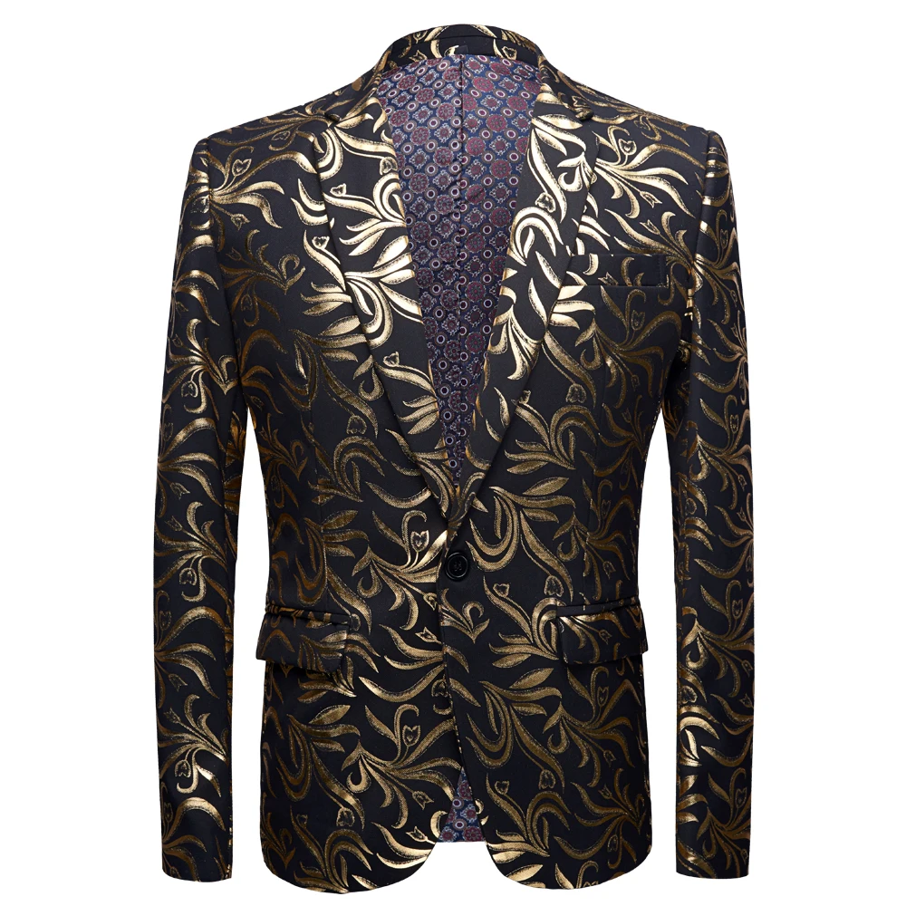 Autumn England style Bright gold Bronzing suit men casual Slim flower printed Slits suits for men jacket
Autumn England style Bright gold Bronzing suit men casual Slim flower printed Slits suits for men jacket
