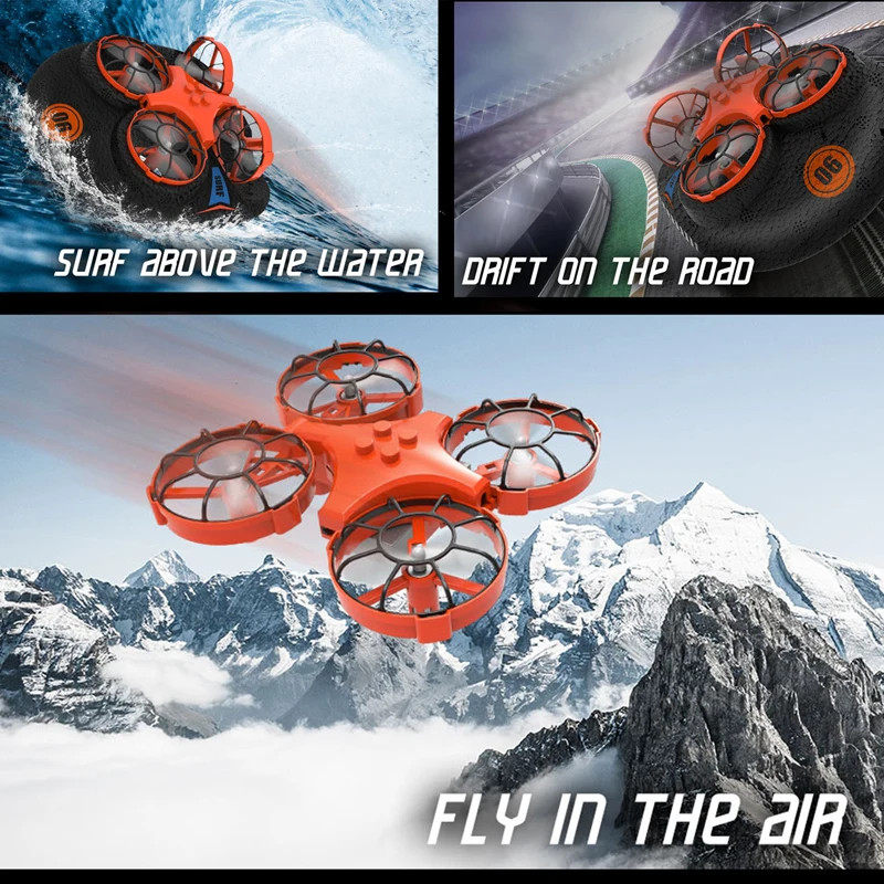 3 in 1 RC Helicopter RC Car RC Boat Flying Air Boat Land Driving Mode Detachable One Key Return RC Quadcopter RTF for Kids Toy
3 in 1 RC Helicopter RC Car RC Boat Flying Air Boat Land Driving Mode Detachable One Key Return RC Quadcopter RTF for Kids Toy