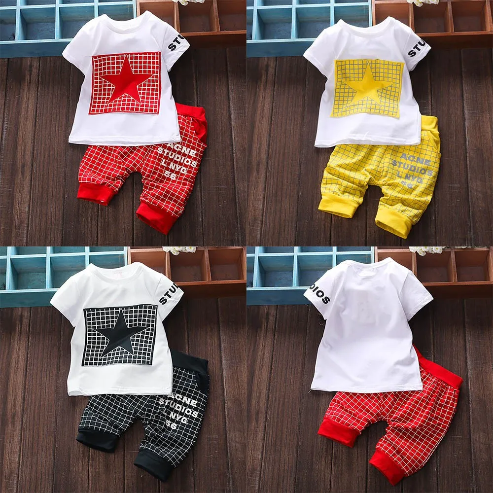 baby boy clothes 2020 2Pcs Infant Kid Boys Girl Letter Star Print Plaid Tops Pants Outfits Clothes Set For Boys Sports Clothing
baby boy clothes 2020 2Pcs Infant Kid Boys Girl Letter Star Print Plaid Tops Pants Outfits Clothes Set For Boys Sports Clothing