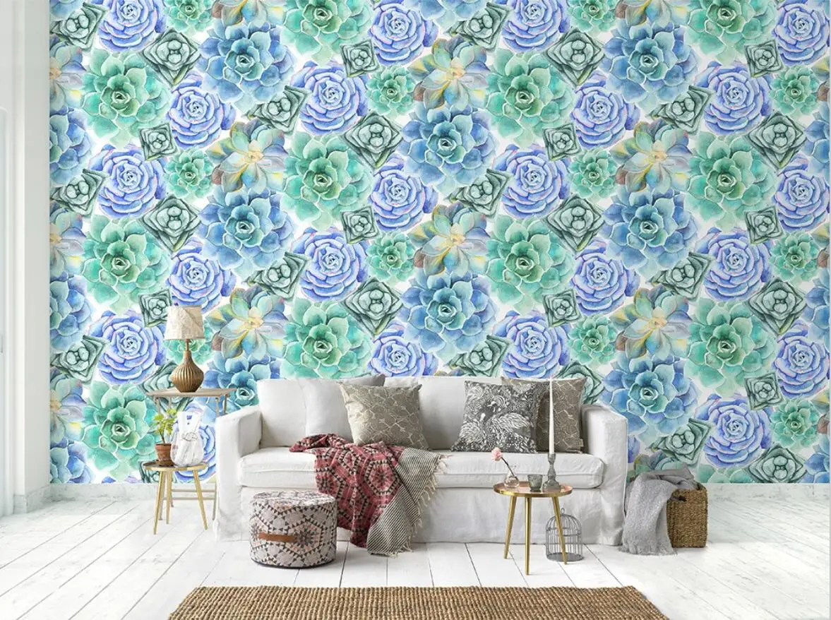 beibehang custom photo wallpapers for living room bedroom Watercolor succulent flowers mural wall paper background 3D wallpaper
beibehang custom photo wallpapers for living room bedroom Watercolor succulent flowers mural wall paper background 3D wallpaper