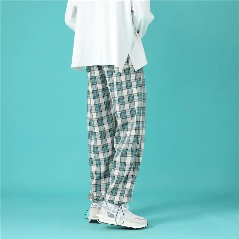 Spring Summer Plaid Pants Men's Fashion Retro Casual Pants Men Streetwear Korean Hip-hop Straight Wide-leg Pants Mens Trousers
Spring Summer Plaid Pants Men's Fashion Retro Casual Pants Men Streetwear Korean Hip-hop Straight Wide-leg Pants Mens Trousers