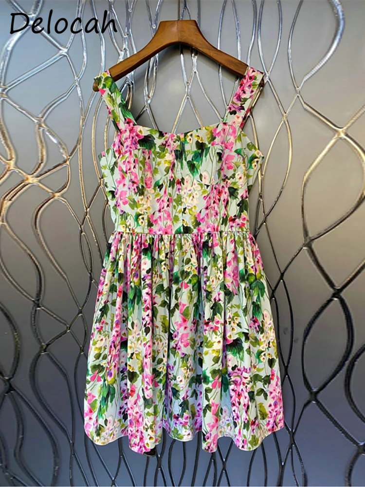 Delocah High Quality Summer Women Fashion Runway Cotton Dress Sexy Spaghetti Strap Floral Print Elegant Mini Dresses Vestidos
Delocah High Quality Summer Women Fashion Runway Cotton Dress Sexy Spaghetti Strap Floral Print Elegant Mini Dresses Vestidos