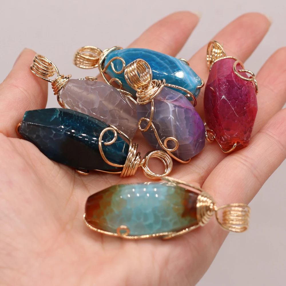 Natural Stone Irregular Dragon Bone Agate Winding Pendant for Jewelry Making DIY Necklace Dangler Accessories 15x40-18x50mm
Natural Stone Irregular Dragon Bone Agate Winding Pendant for Jewelry Making DIY Necklace Dangler Accessories 15x40-18x50mm
