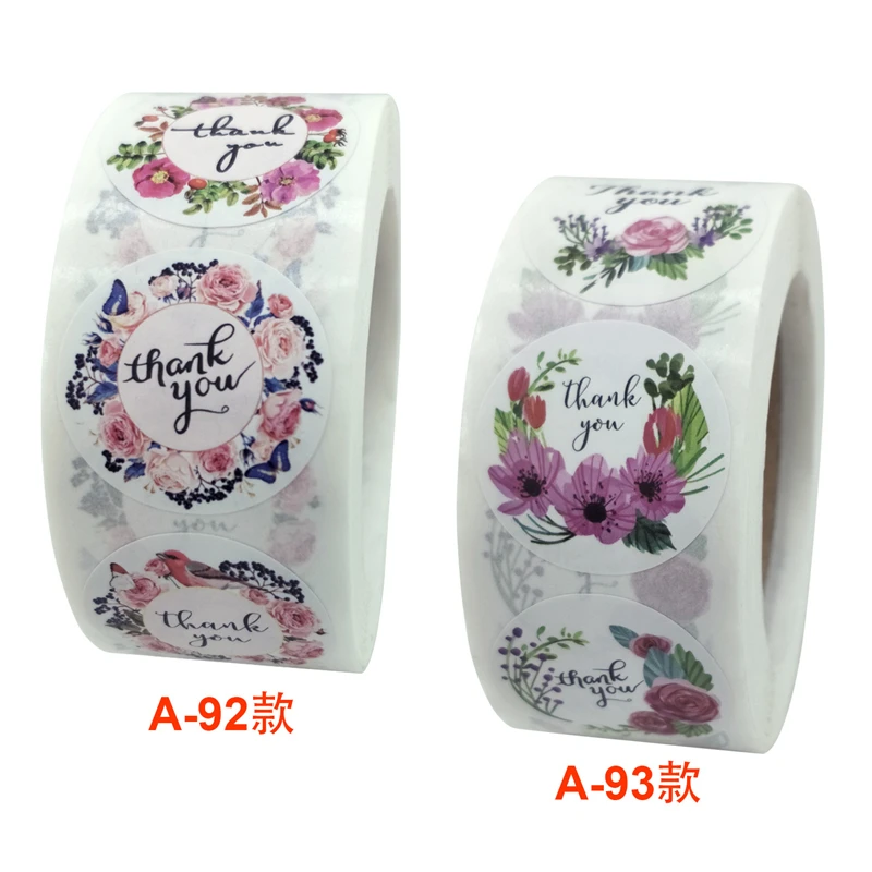 500Pcs/Roll Beautiful Flowers Design Thank You Stickers for Envelope Cards Gift Packaging Scrapbook Sealing Labels Adhesive Tag
500Pcs/Roll Beautiful Flowers Design Thank You Stickers for Envelope Cards Gift Packaging Scrapbook Sealing Labels Adhesive Tag