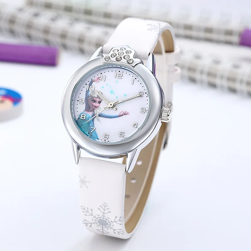 Часы Эльзы для девочек часы принцессы милые детские Мультяшные наручные с