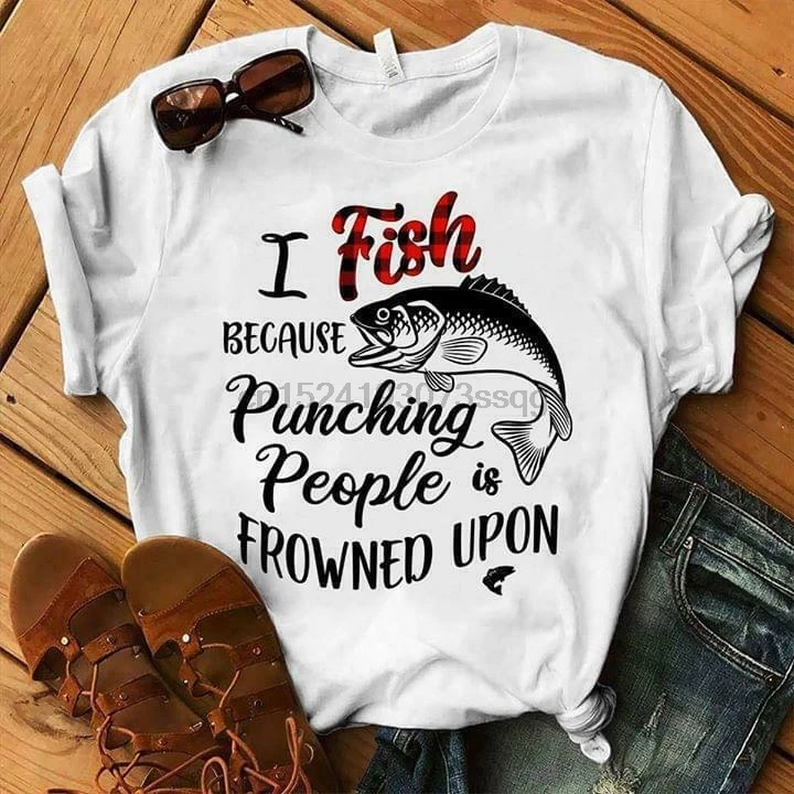 I Fish Because Punching People Is Frowned Upon Men T-Shirt Cotton S-6XL
I Fish Because Punching People Is Frowned Upon Men T-Shirt Cotton S-6XL