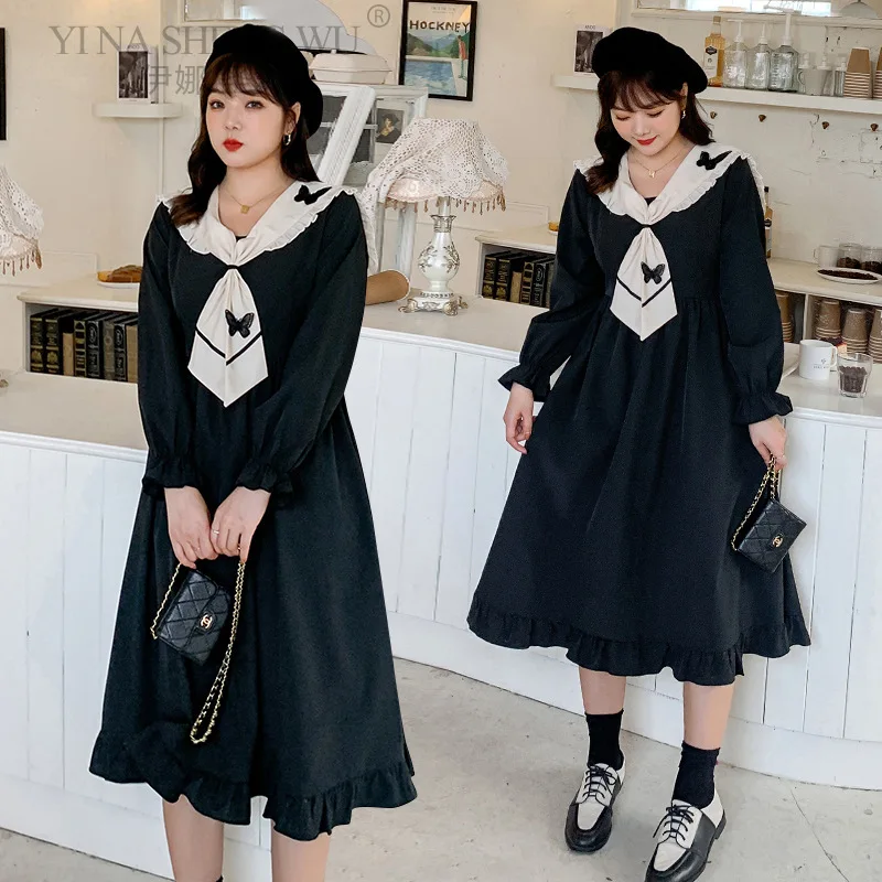 Summer Japanese Style Black Dress Women's Long-Sleeved Black Skirt JK Uniform Suit High School Girl Uniform Plus Size Clothing
Summer Japanese Style Black Dress Women's Long-Sleeved Black Skirt JK Uniform Suit High School Girl Uniform Plus Size Clothing