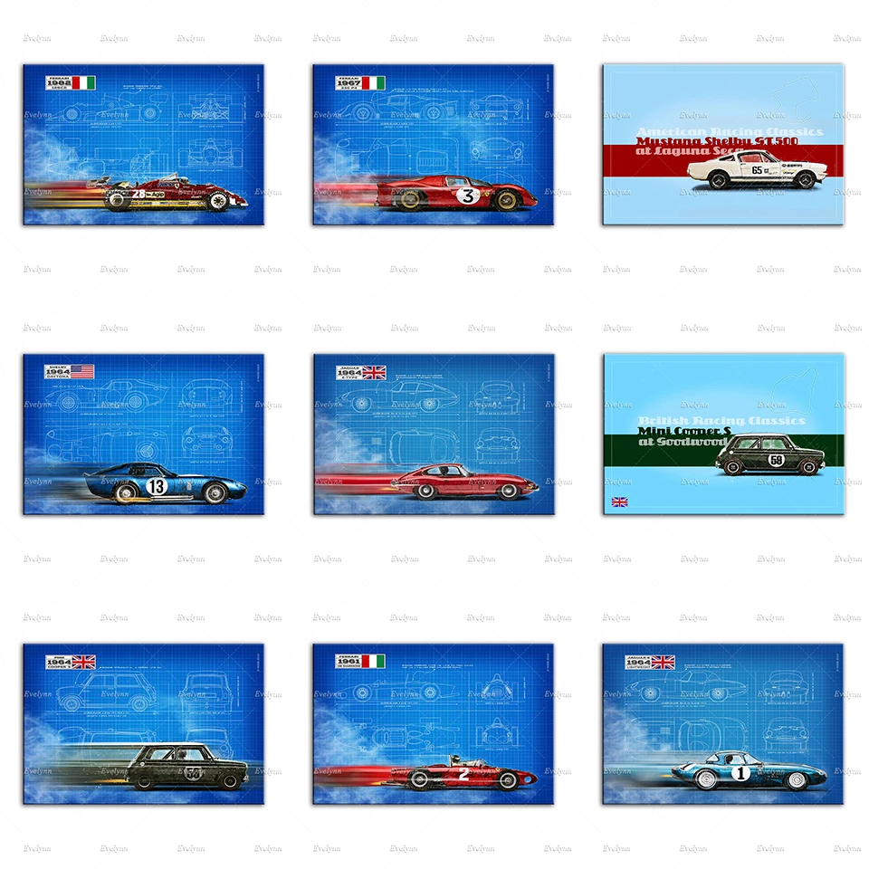 GT40 Le Mans 1966,24 Hours 917 Le Mans 1970, Race Car Circuit Poster And Prints Wall Art Canvas Painting For Living Room Decor
GT40 Le Mans 1966,24 Hours 917 Le Mans 1970, Race Car Circuit Poster And Prints Wall Art Canvas Painting For Living Room Decor