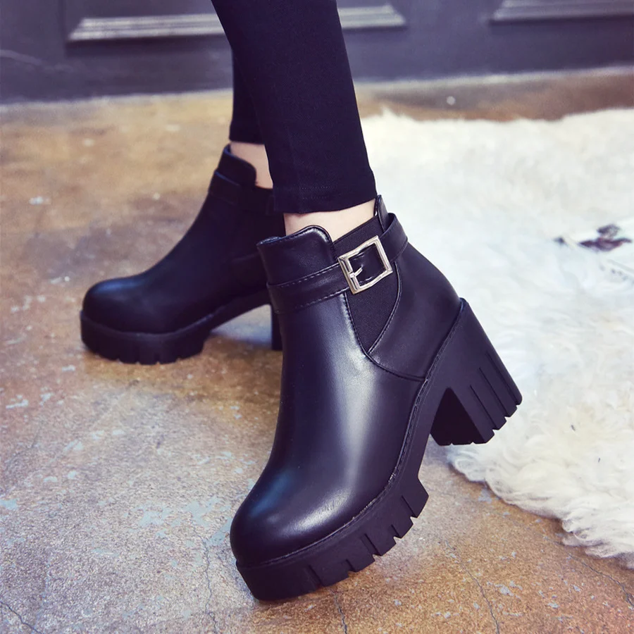Dwayne Autumn Winter Women's Single Boots Female Elastic band Vintage Fashion Ankle Boots Detachable Buckle
Dwayne Autumn Winter Women's Single Boots Female Elastic band Vintage Fashion Ankle Boots Detachable Buckle