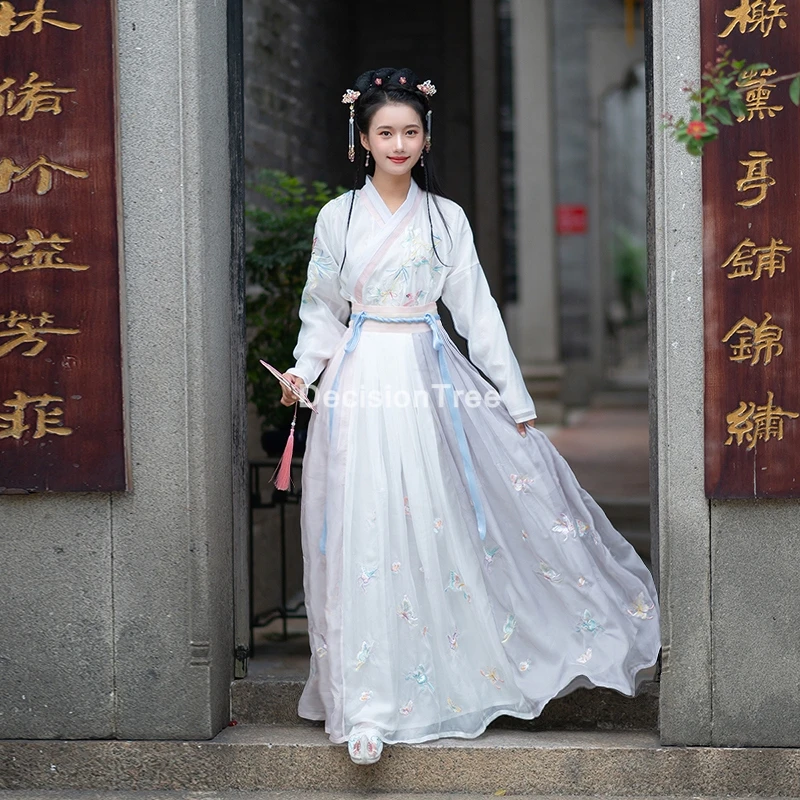 

2021 Китайский традиционный костюм феи Детский костюм принцессы Одежда Национальный костюм ханьфу наряд для сцены платье в народном стиле Та...