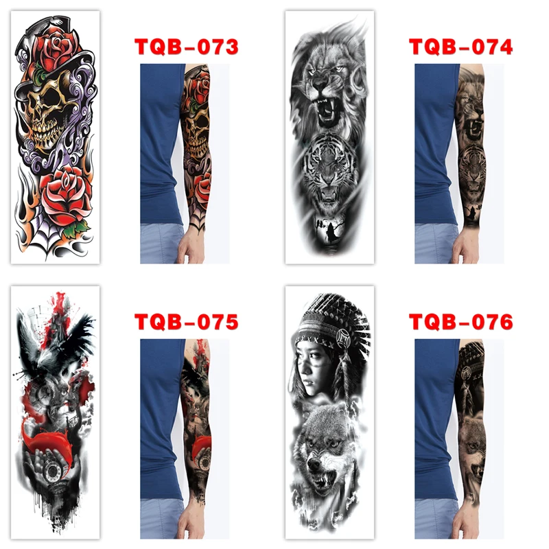 Large Arm Sleeve Waterproof Temporary Tattoo Totem Wolf Lion King Eagle Bear Body Art Fake Tattoo Stickers Man Women
Large Arm Sleeve Waterproof Temporary Tattoo Totem Wolf Lion King Eagle Bear Body Art Fake Tattoo Stickers Man Women