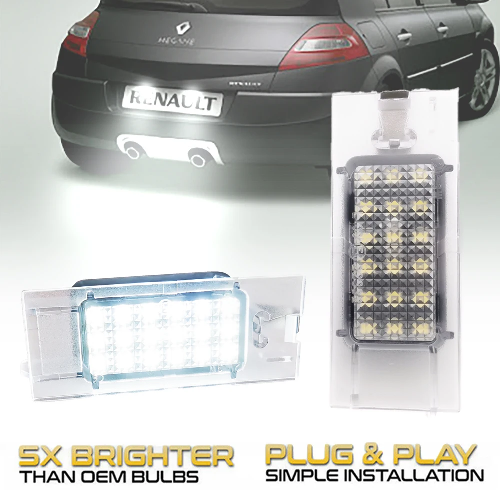 2Pcs LED Number License Plate Light Lamps For Renault Megane 2 Clio 3 Hatchback Laguna 2 Hatchback Master 2 Van Nissan Interstar
2Pcs LED Number License Plate Light Lamps For Renault Megane 2 Clio 3 Hatchback Laguna 2 Hatchback Master 2 Van Nissan Interstar