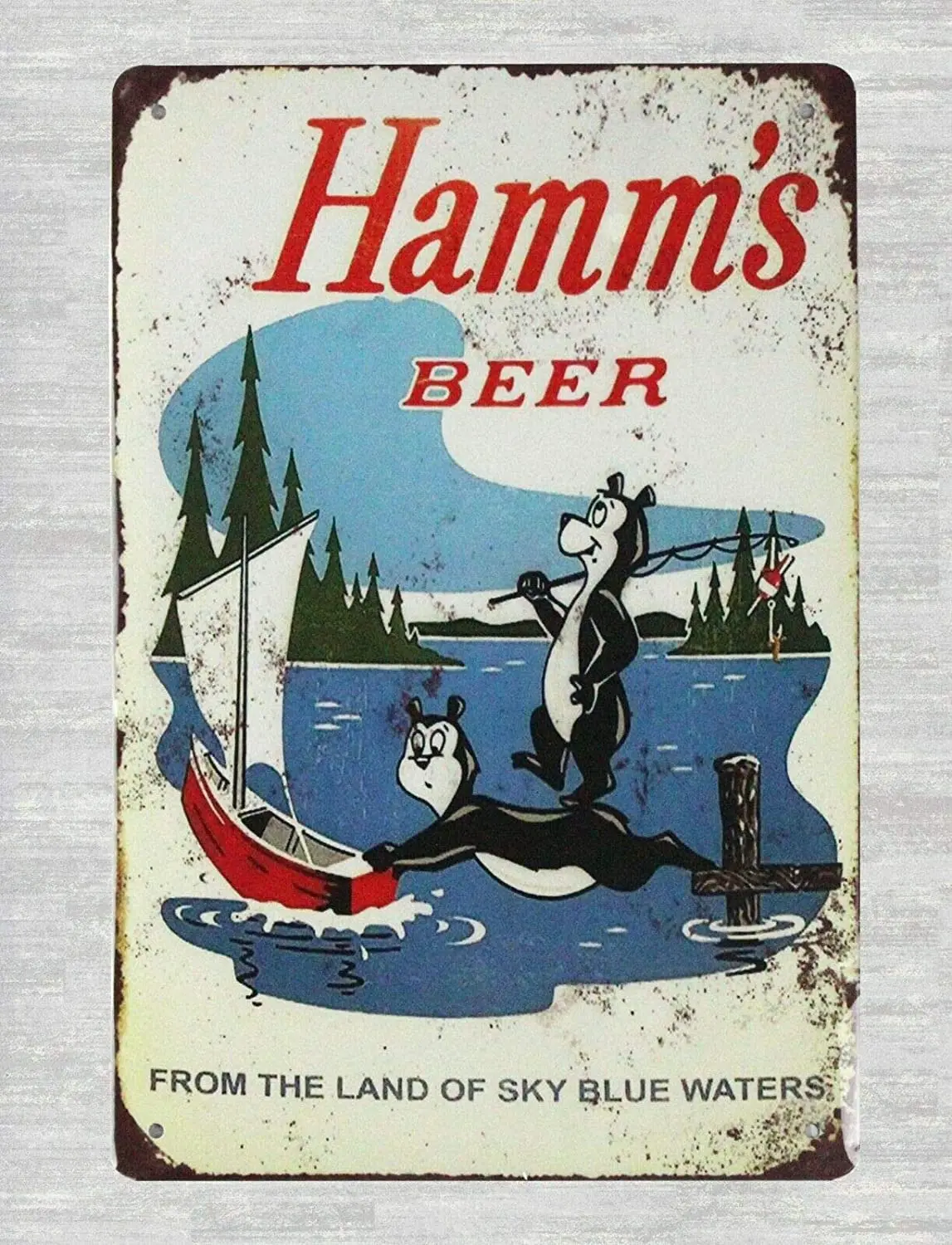 SmartCows Tin Metal Sign 8 x 12 Outdoor Metal Signs Hamms Beer Bear Fishing Lake Boat tin Metal Sign
SmartCows Tin Metal Sign 8 x 12 Outdoor Metal Signs Hamms Beer Bear Fishing Lake Boat tin Metal Sign