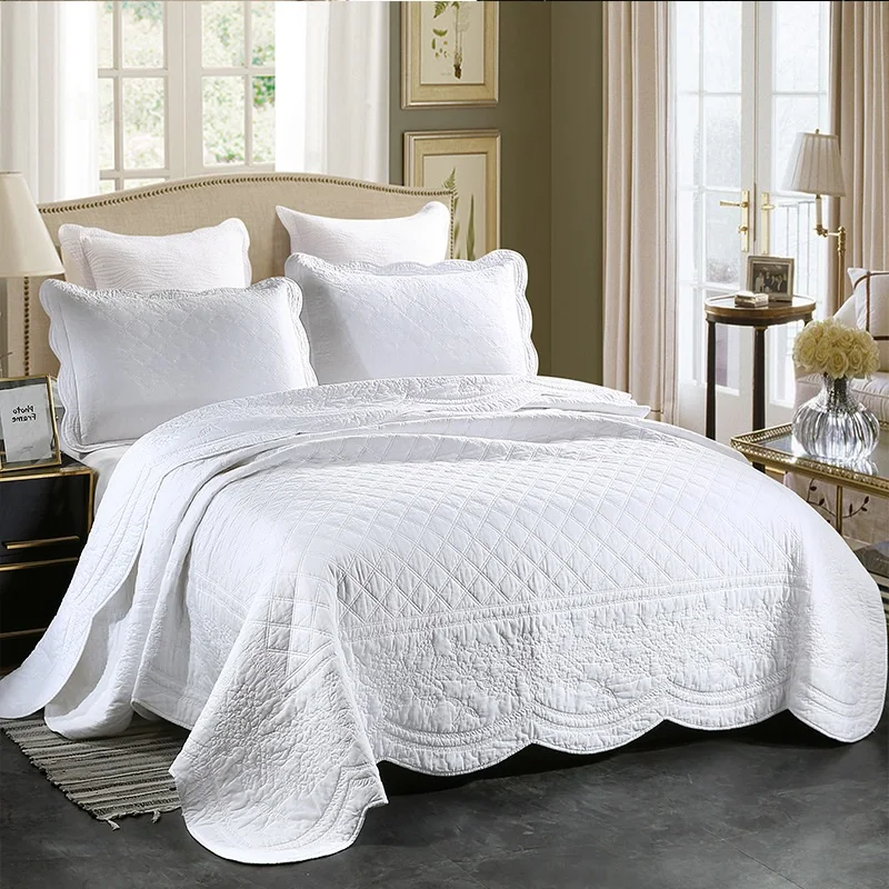 CHAUSUB Cotton Quilt Set 3PCS Bedspread on the Bed King Queen Size Quilted Blanket on Bed AB-Side Reversible Coverlet Sets
CHAUSUB Cotton Quilt Set 3PCS Bedspread on the Bed King Queen Size Quilted Blanket on Bed AB-Side Reversible Coverlet Sets