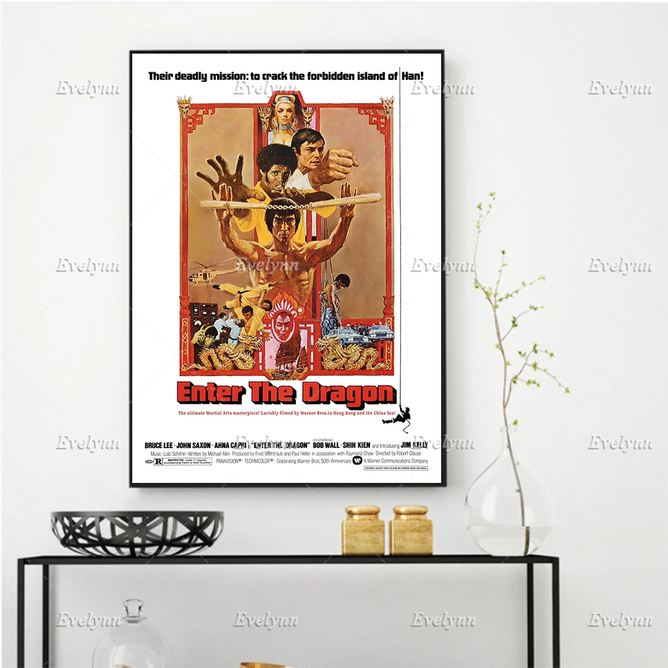 Enter The Dragon Movie - Bruce Lee Movie Painting Posters And Prints On Canvas Wall Art Pictures for Living Room Floating Frame
Enter The Dragon Movie - Bruce Lee Movie Painting Posters And Prints On Canvas Wall Art Pictures for Living Room Floating Frame