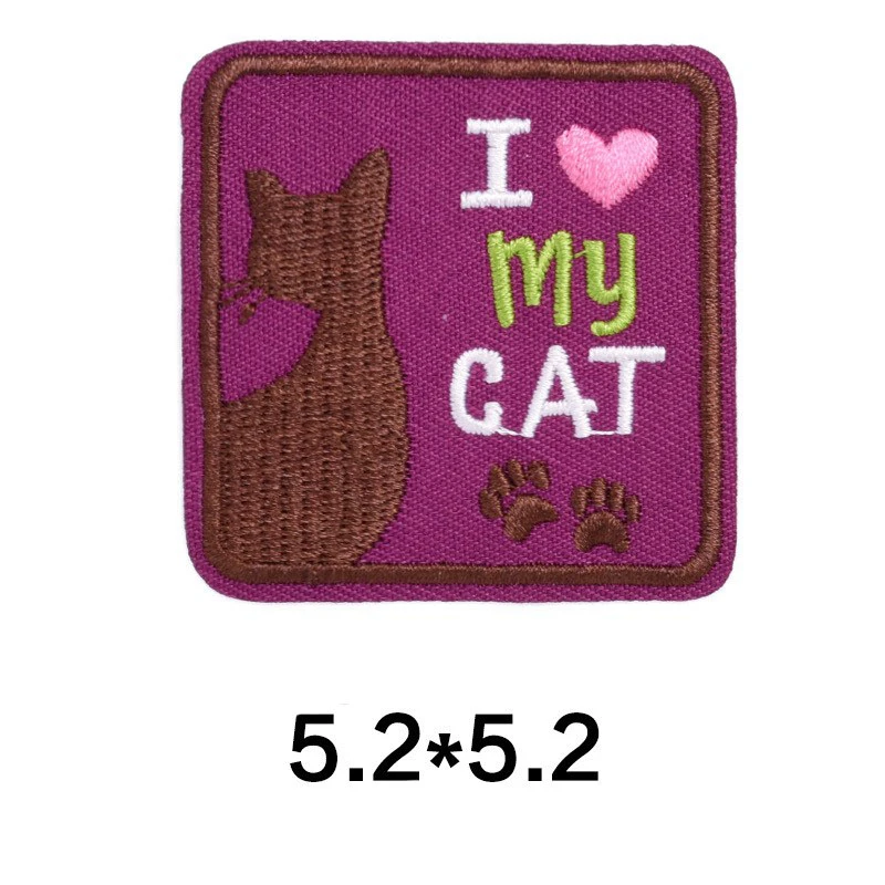 Нашивки с надписью I Love My Cat 1 шт. | Дом и сад