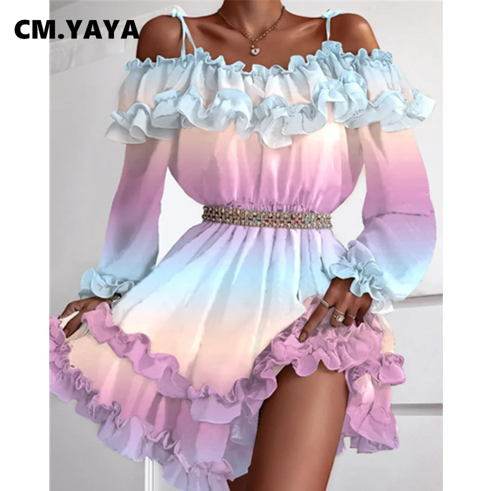 CM.YAYA Women Mini Dress Print Loose A-line Vestidos Ladies Sexy Fashion Dresses Off Shoulder Strap Vintage Stylish Outfits Fall
CM.YAYA Women Mini Dress Print Loose A-line Vestidos Ladies Sexy Fashion Dresses Off Shoulder Strap Vintage Stylish Outfits Fall