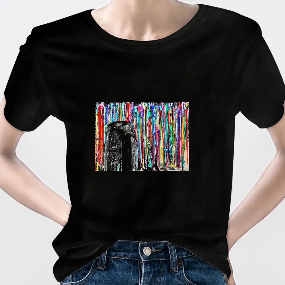 Rainbow Rain Black T-Shirt Soft Girl Aesthetic Clothes Spain Tie Dye Shirt 2022 New Streetwear Summer Artsy Fashion Fairy Edgy
Rainbow Rain Black T-Shirt Soft Girl Aesthetic Clothes Spain Tie Dye Shirt 2022 New Streetwear Summer Artsy Fashion Fairy Edgy