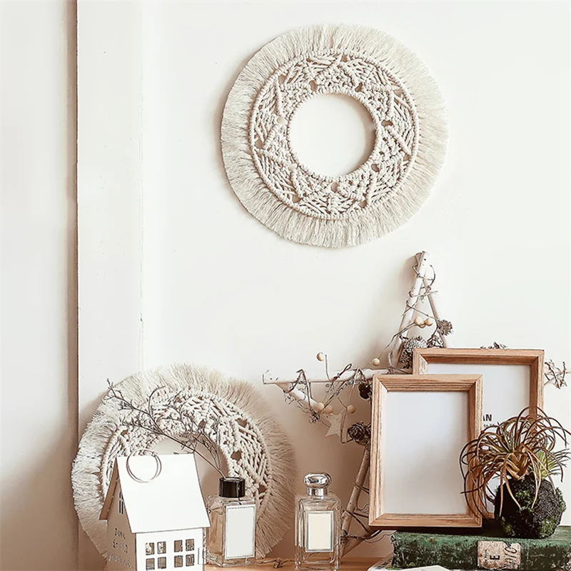 New Handmade Woven Macrame Wall Hanging Round Tapestry Wedding Wall Decoration Living Room Home Decor Art
New Handmade Woven Macrame Wall Hanging Round Tapestry Wedding Wall Decoration Living Room Home Decor Art