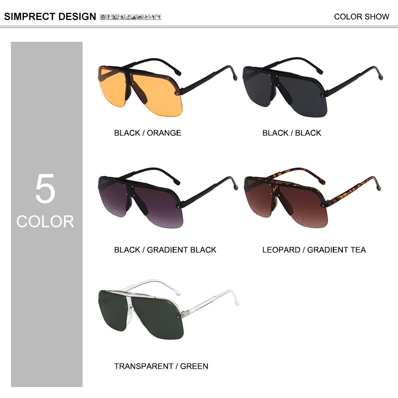 SIMPRECT 2021 Vintage Pilot Sunglasses Women Brand Designer Fashion Gradient Oversized Sun Glasses Men UV400 Shades For Women
SIMPRECT 2021 Vintage Pilot Sunglasses Women Brand Designer Fashion Gradient Oversized Sun Glasses Men UV400 Shades For Women